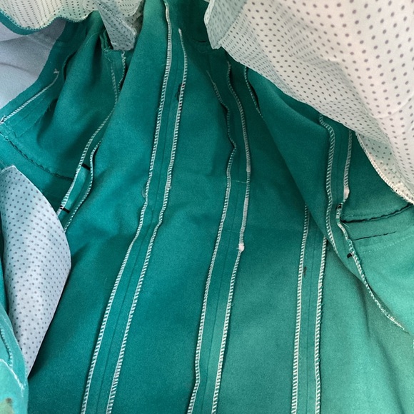 Michael Kors hooded coat. Color is similar to a teal blue/green. - Picture 8 of 8